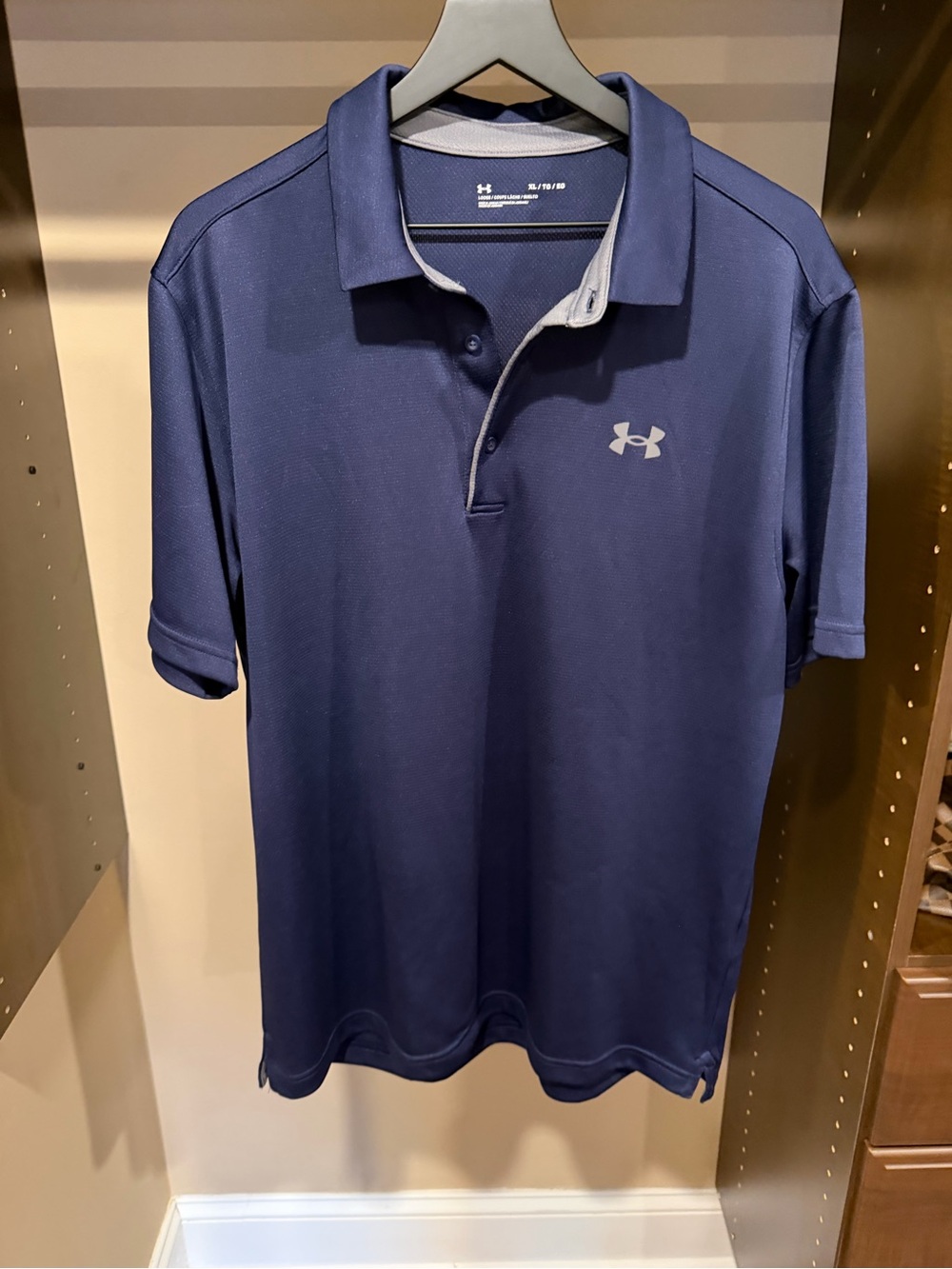 Under Armour Men's Navy Polo with Reflective Logo
